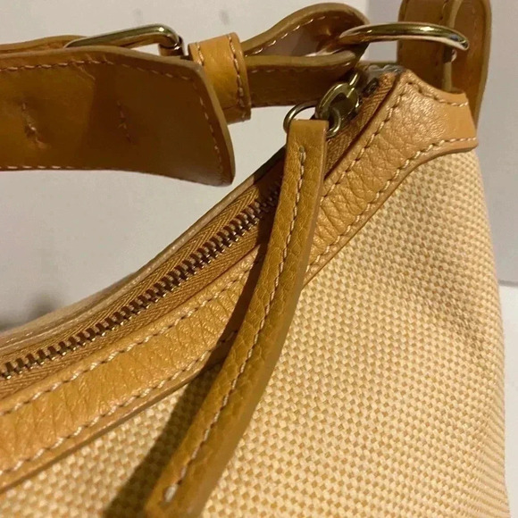 Dooney & Bourke vintage beige canvas satchel bag - Picture 6 of 16